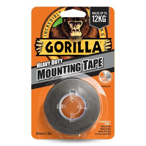 Gorilla Heavy Duty Mounting fekete kétoldalas ragasztószalag